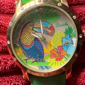 Bertha Toucan Watch with Green Strap